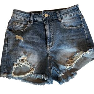 Distressed Denim Women's Shorts